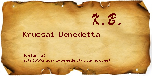 Krucsai Benedetta névjegykártya